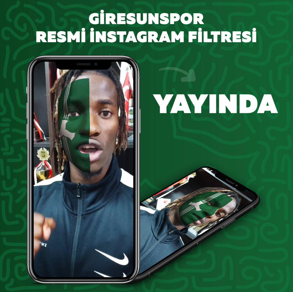 Giresunspor Resmi İnstagram Filtresi Yayında.