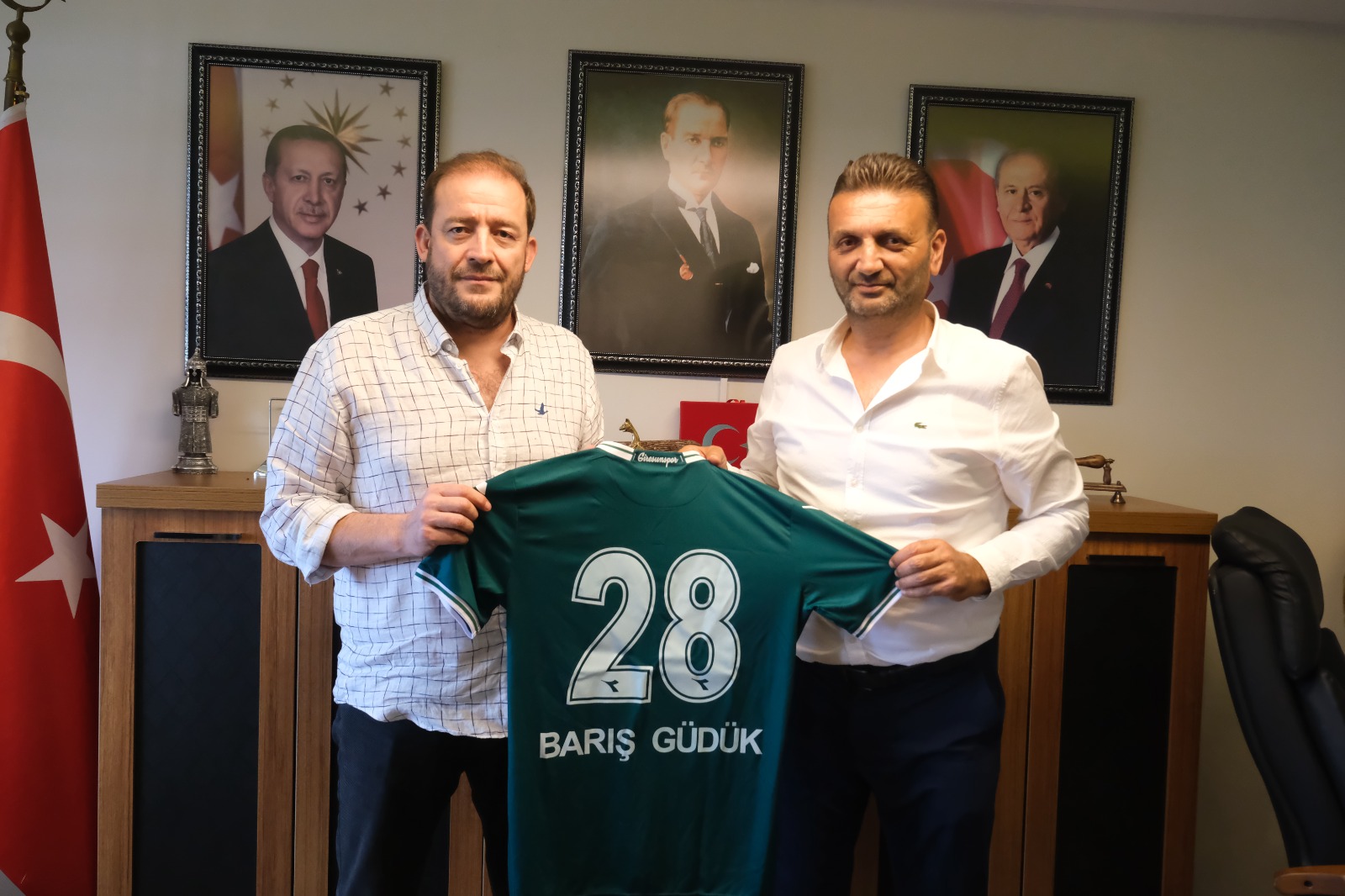 Başkanımız Emin Eltuğral ve Yönetim Kurulumuzdan Eynesil Belediye Başkanı Barış Güdük'e ziyaret