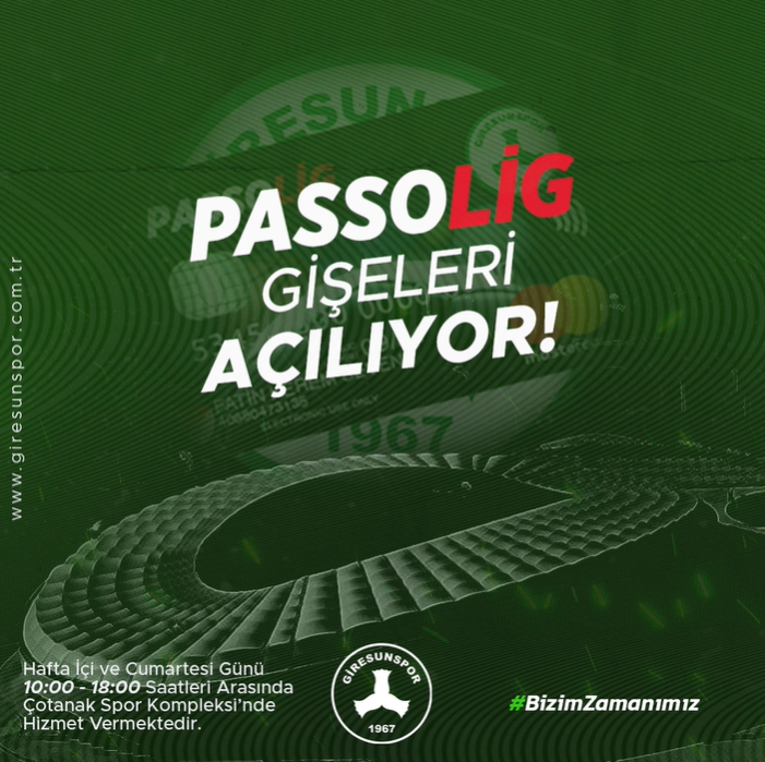 PASSOLİG GİŞELERİ AÇILIYOR!
