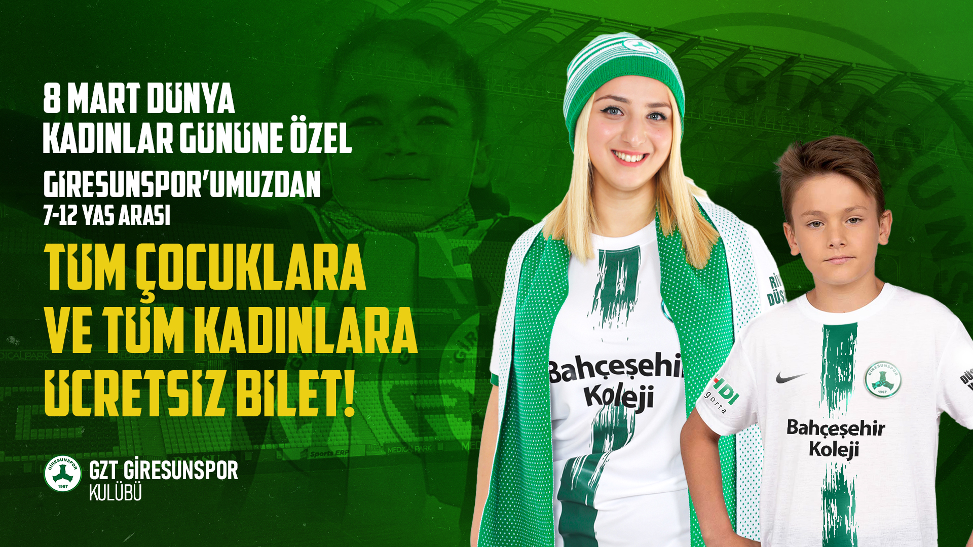 KADIN VE ÇOCUK TARAFTARLARIMIZI MAÇA BEKLİYORUZ